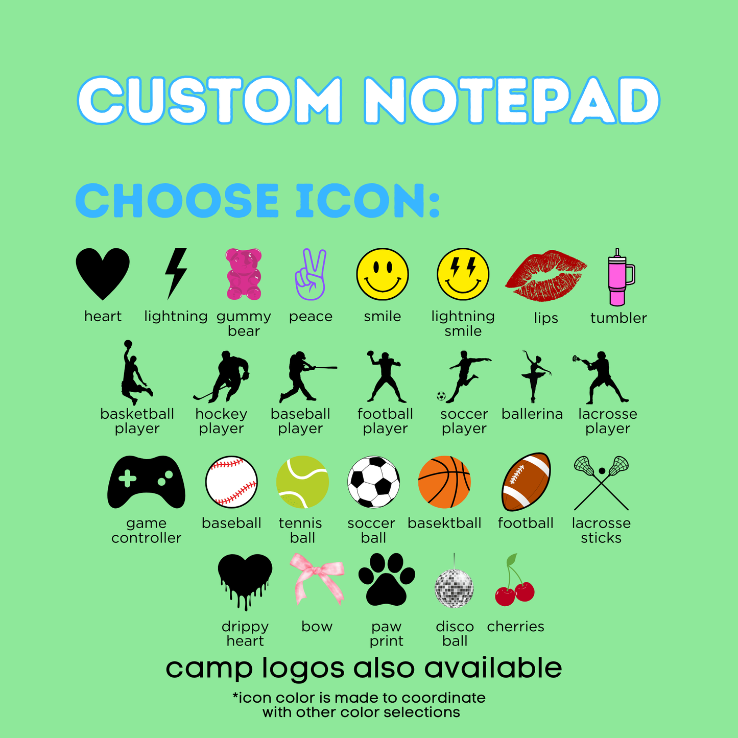 Custom Camp Name Notepad