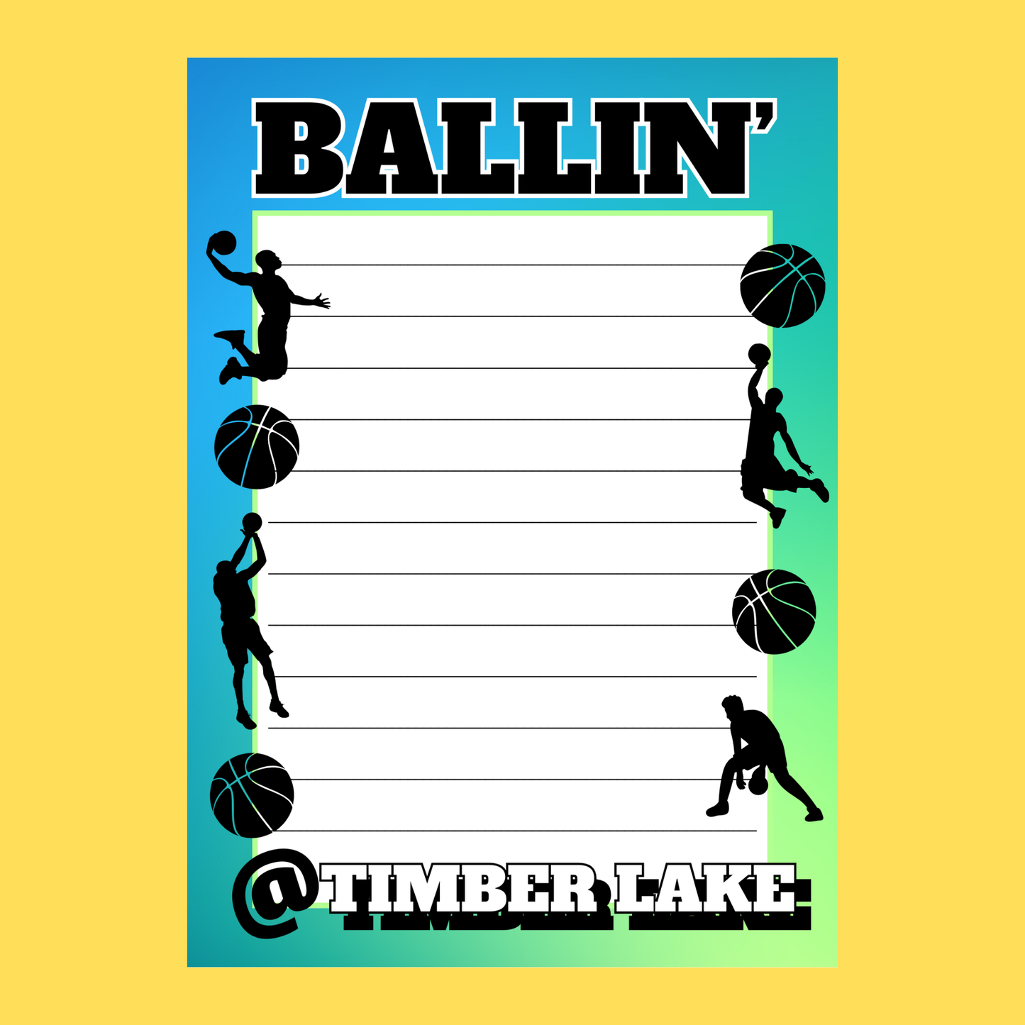 Camp Cards - Ballin' (Lined)