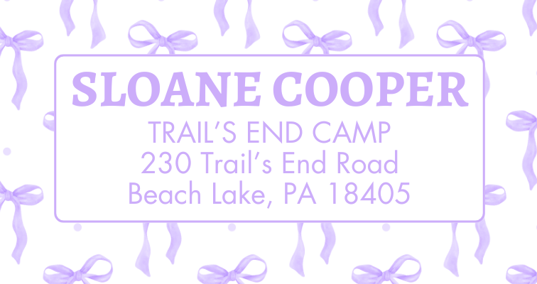 Address Labels - Purple Bows