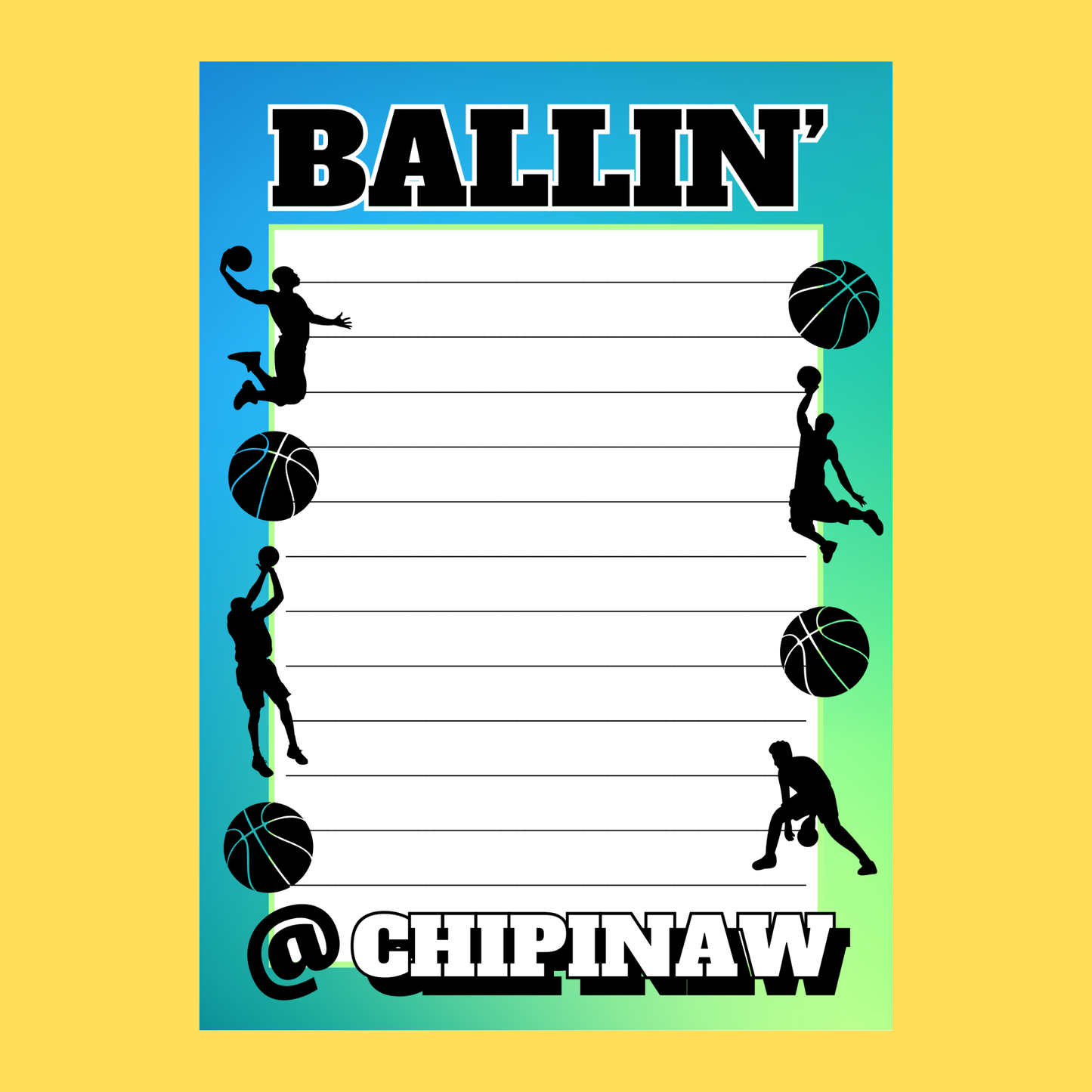Camp Cards - Ballin' (Lined)