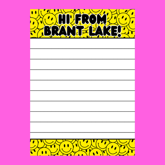 Camp Cards - Smile (Lined)