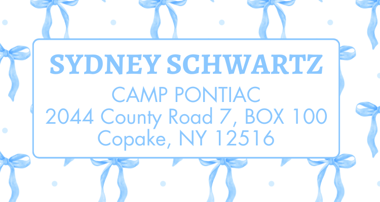 Address Labels - Blue Bows