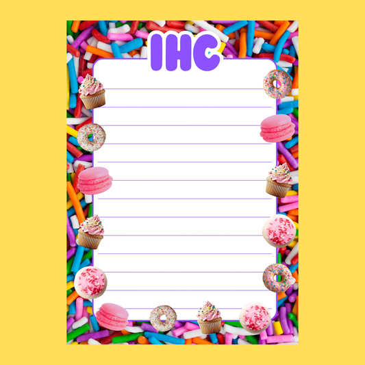 Camp Cards - Sprinkles (Lined)