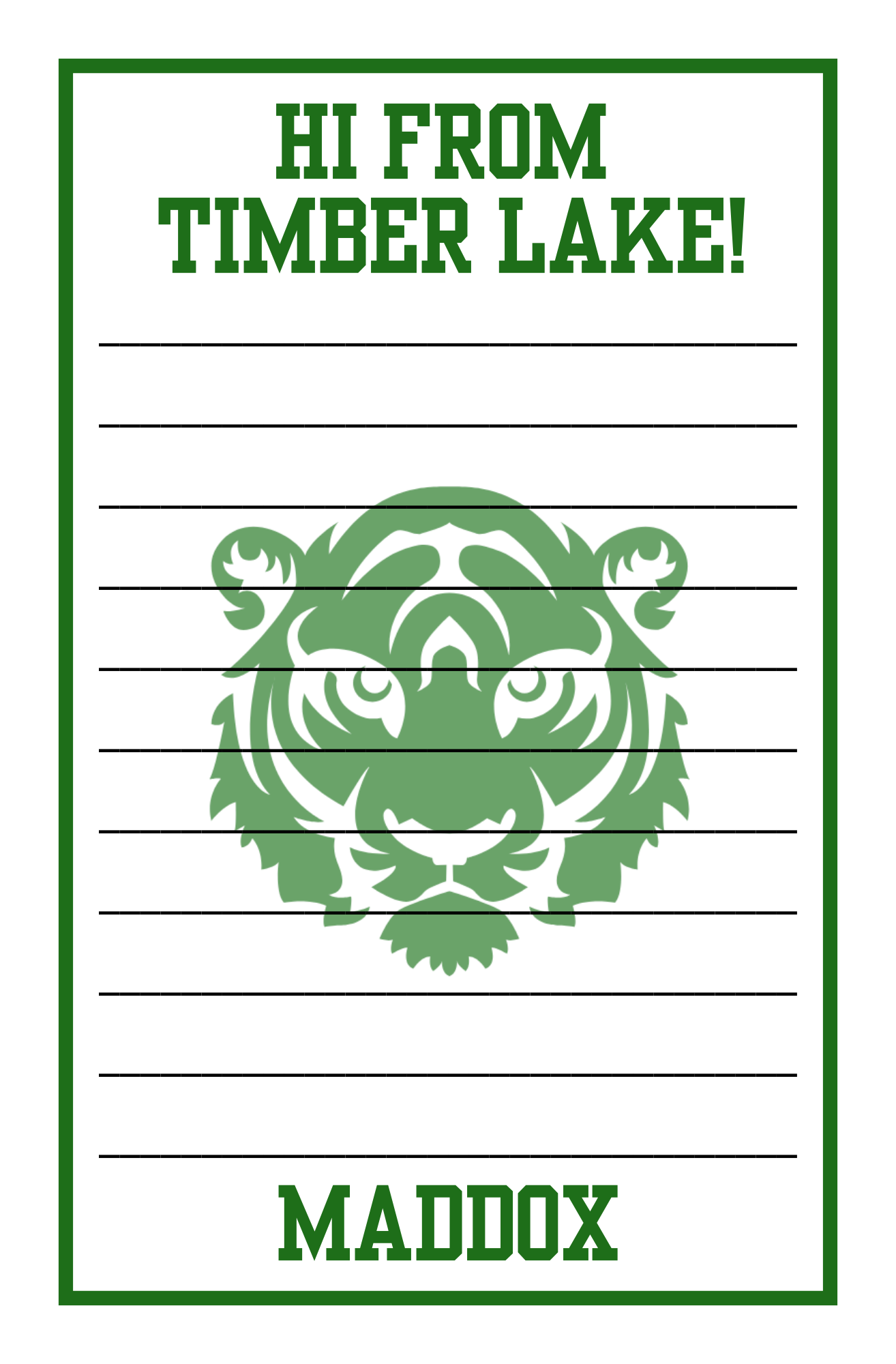Custom Camp Name Notepad