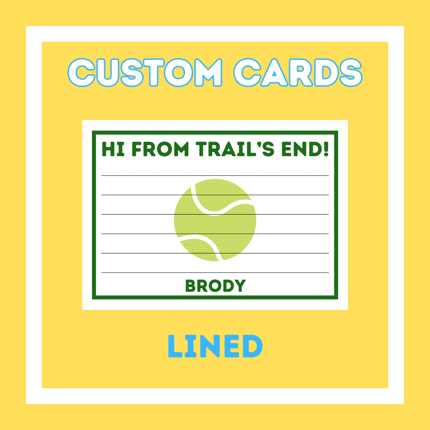 Custom Cards - Lined