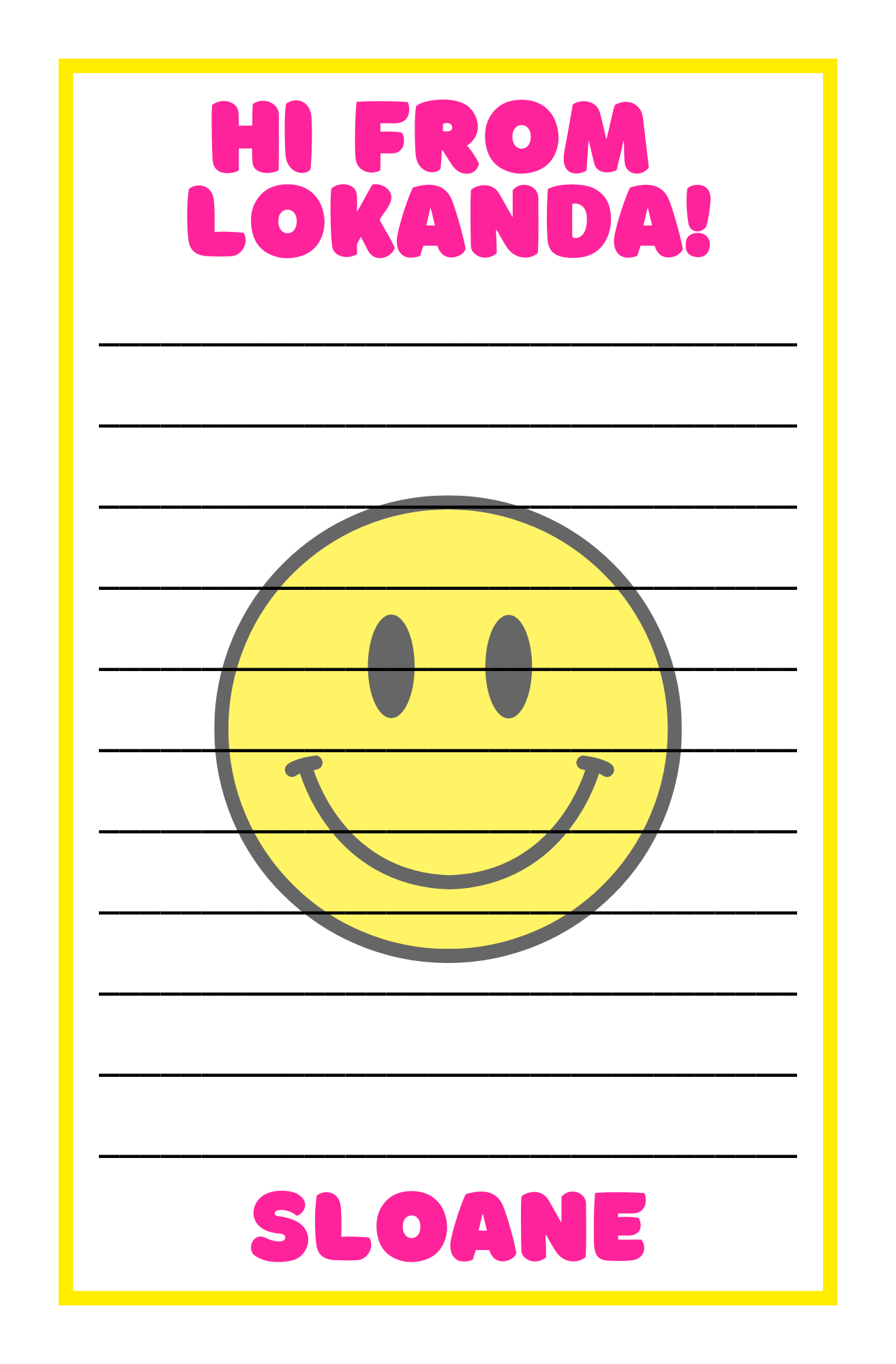 Custom Camp Name Notepad
