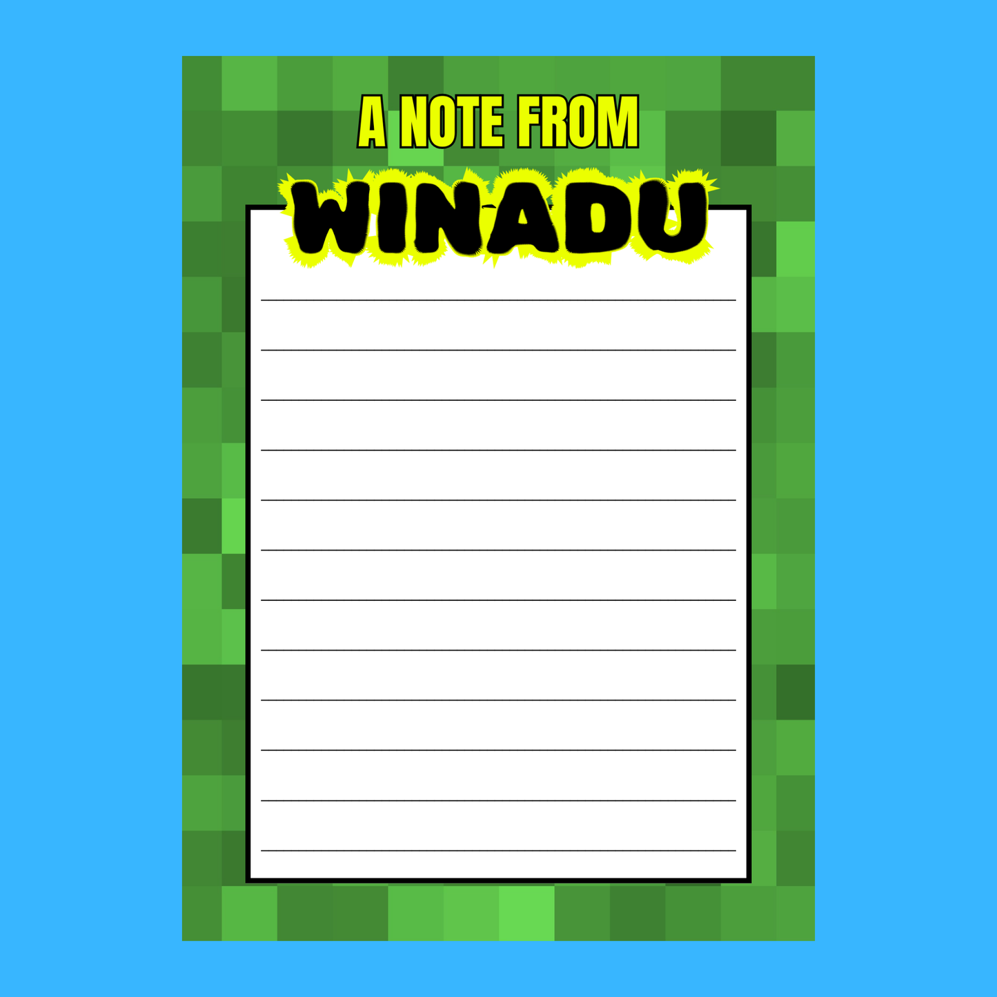 Camp Cards - Blocks (Lined)