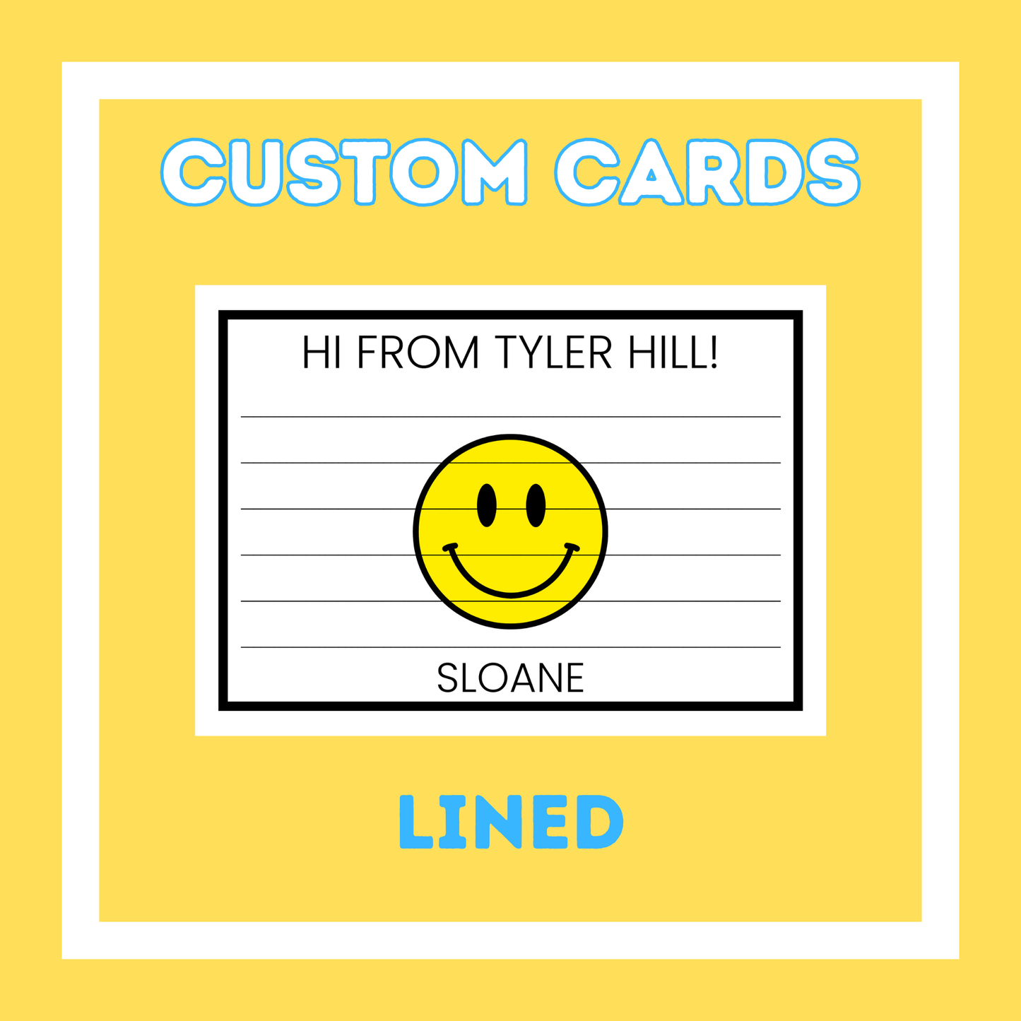 Custom Cards - Lined