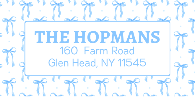Address Labels - Blue Hearts