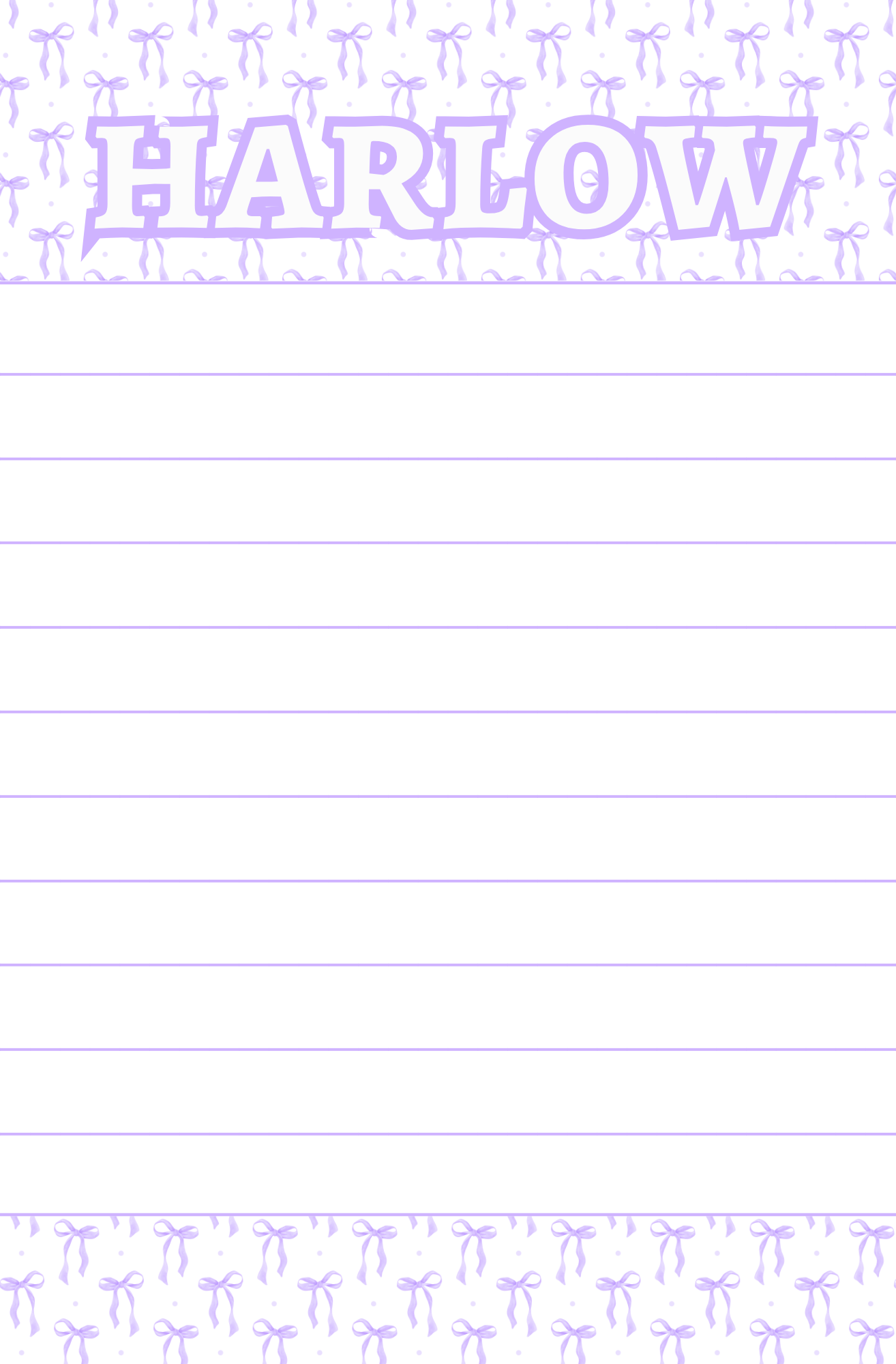 Purple Bows Notepad