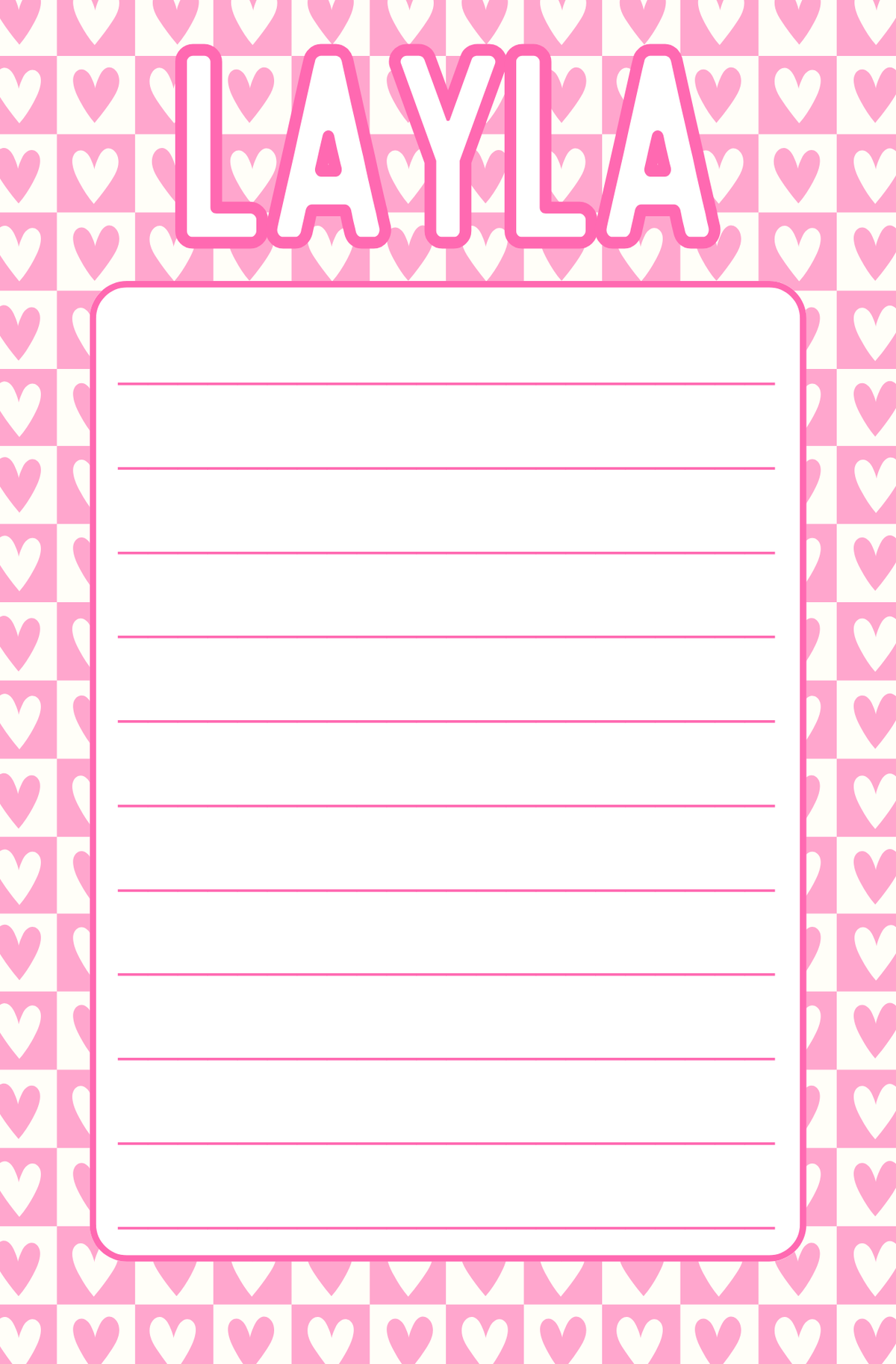 Hearted Notepad