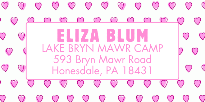 Address Labels - Pink Hearts