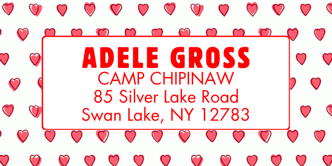 Address Labels - Red Hearts