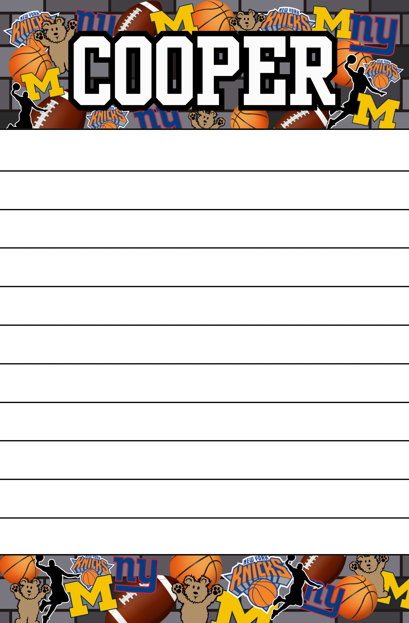 Favorite Things Jumble Notepad