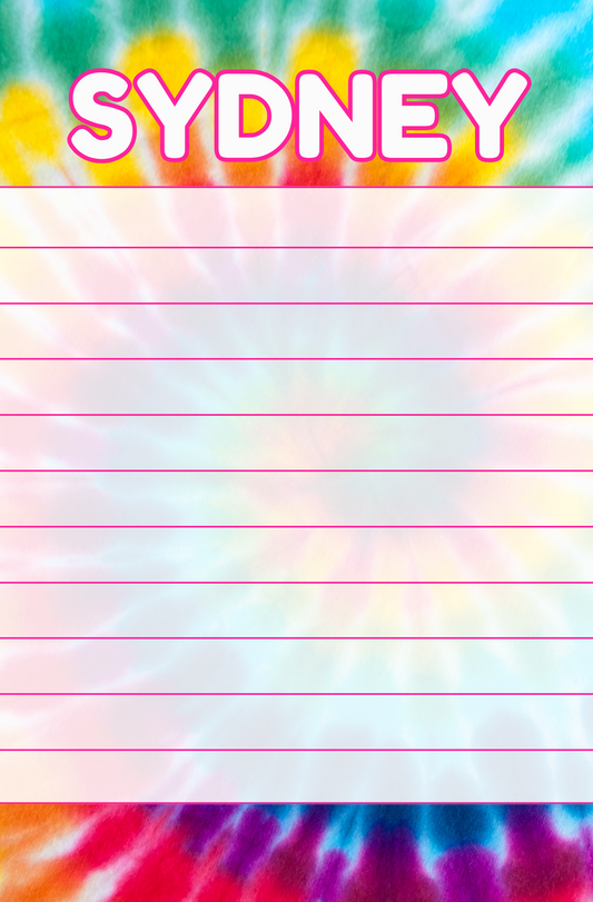 Tie Dye Notepad