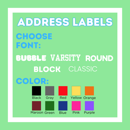 Custom Address Labels