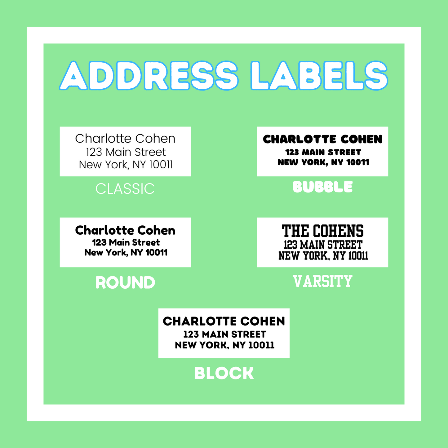 Custom Address Labels