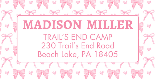 Address Labels - Pink Bows