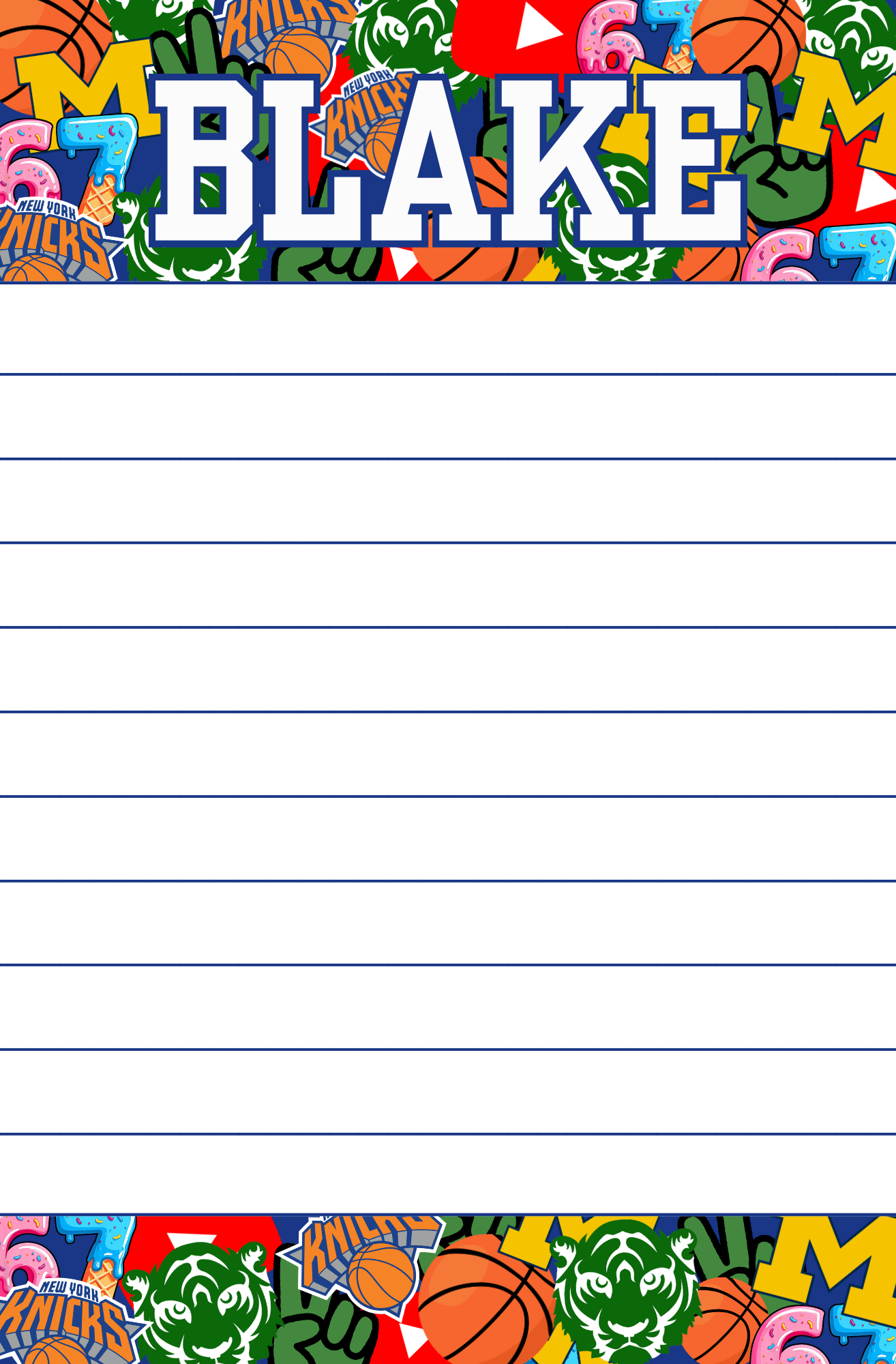 Favorite Things Jumble Notepad