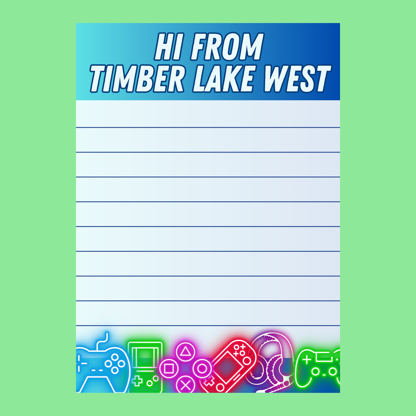 Camp Cards - Gamer (Lined)