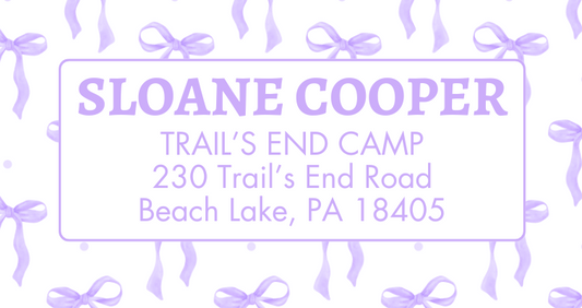 Address Labels - Purple Bows