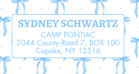 Address Labels - Blue Bows