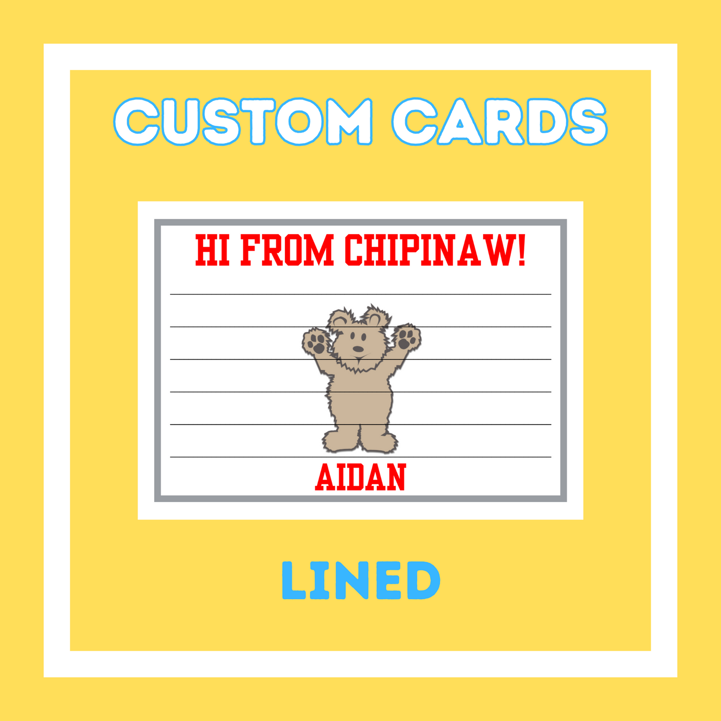 Custom Cards - Lined