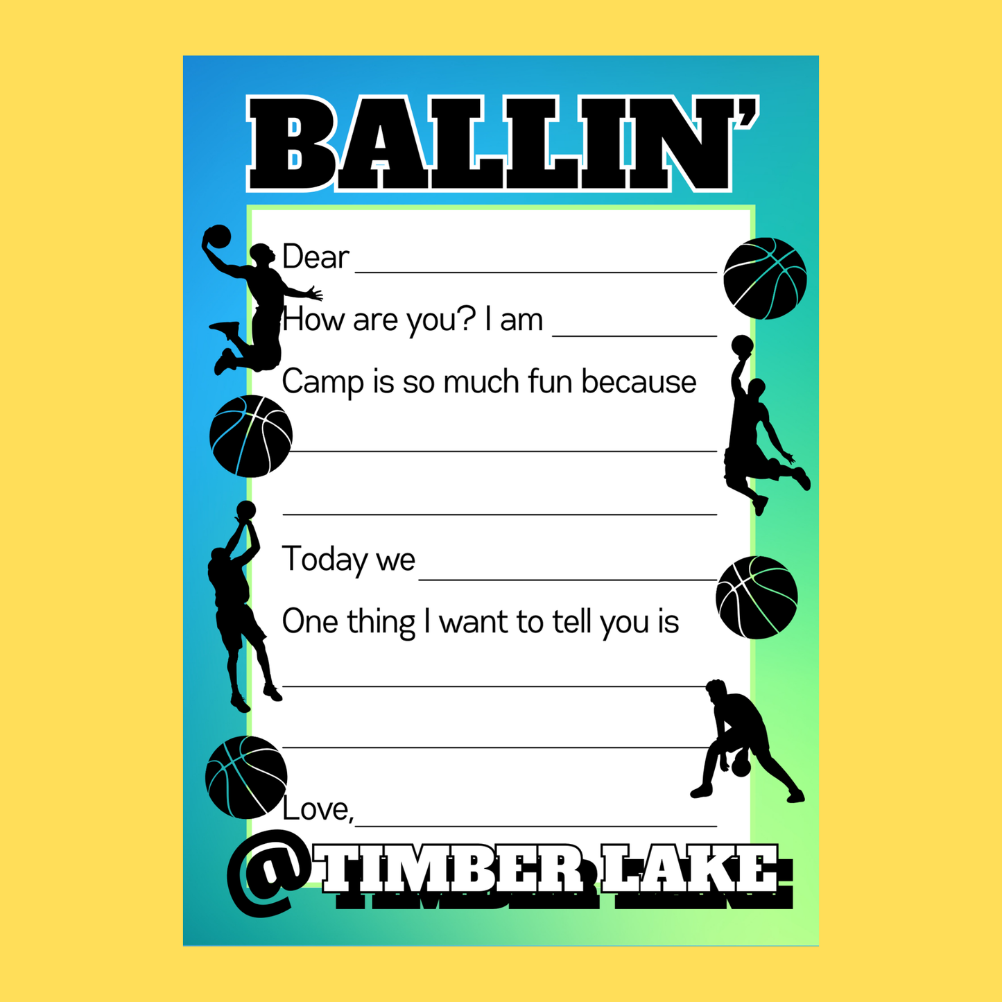 Camp Cards - Ballin' (Fill-In)