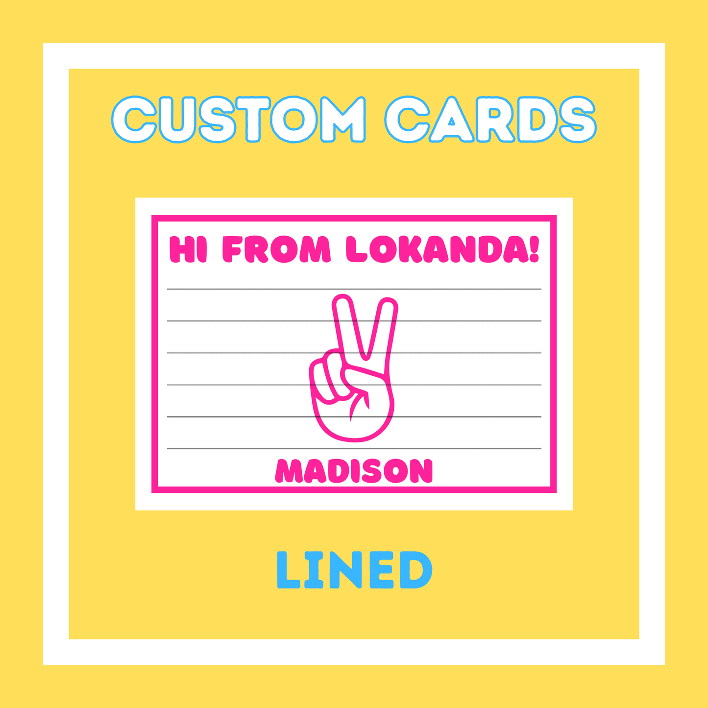 Custom Cards - Lined