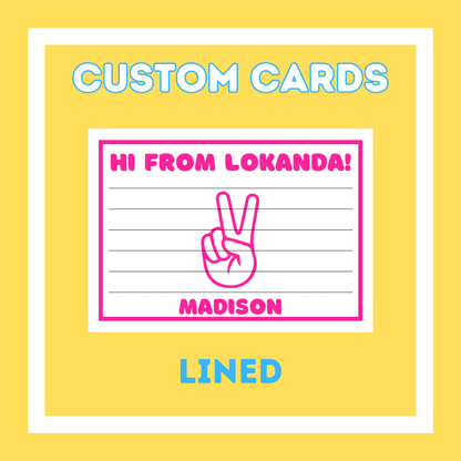 Custom Cards - Lined