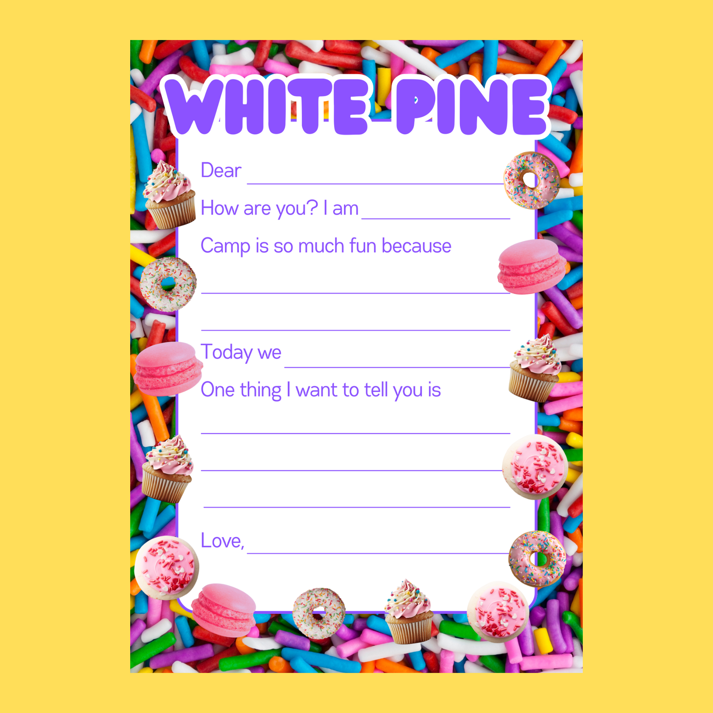 Camp Cards - Sprinkles (Fill-In)