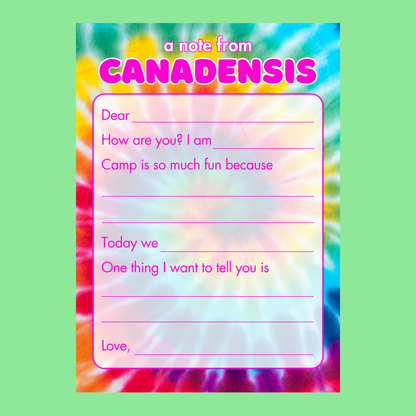 Camp Cards - Tie Dye (Fill-In)