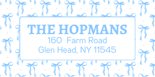 Address Labels - Blue Bows