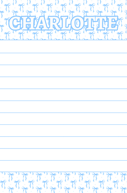 Blue Bows Notepad