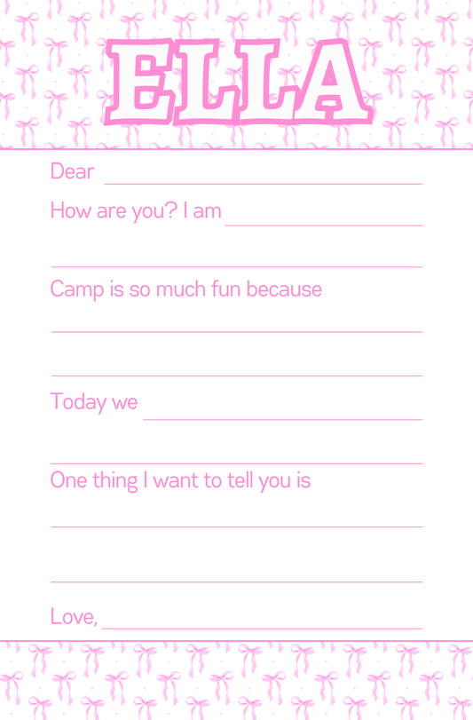 Pink Bows Notepad