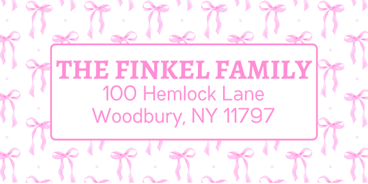 Address Labels - Pink Bows