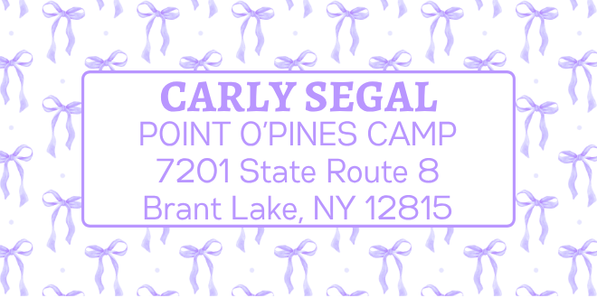 Address Labels - Purple Bows