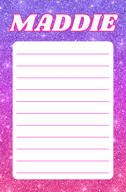 Glitter Notepad