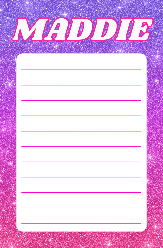 Glitter Notepad