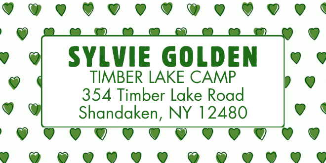 Address Labels - Green Hearts