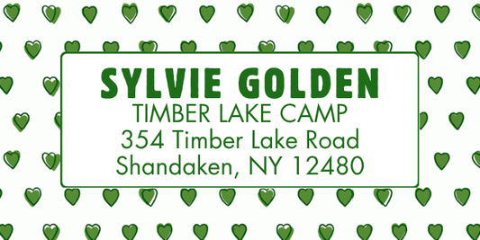 Address Labels - Green Hearts