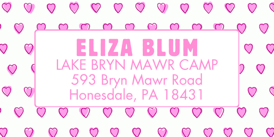 Address Labels - Pink Hearts