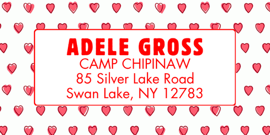 Address Labels - Red Hearts
