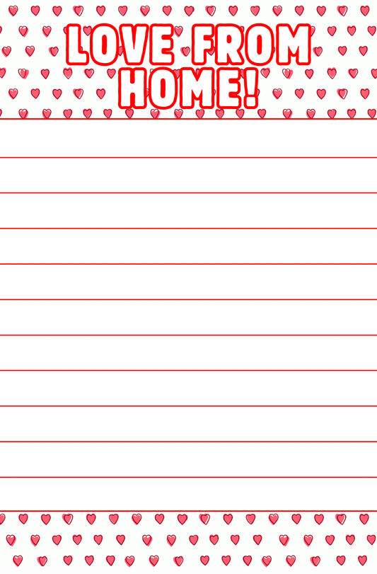 Red Hearts Notepad