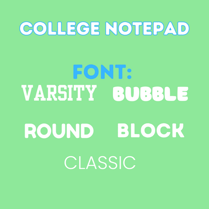 College Logo Notepad (no envelopes)